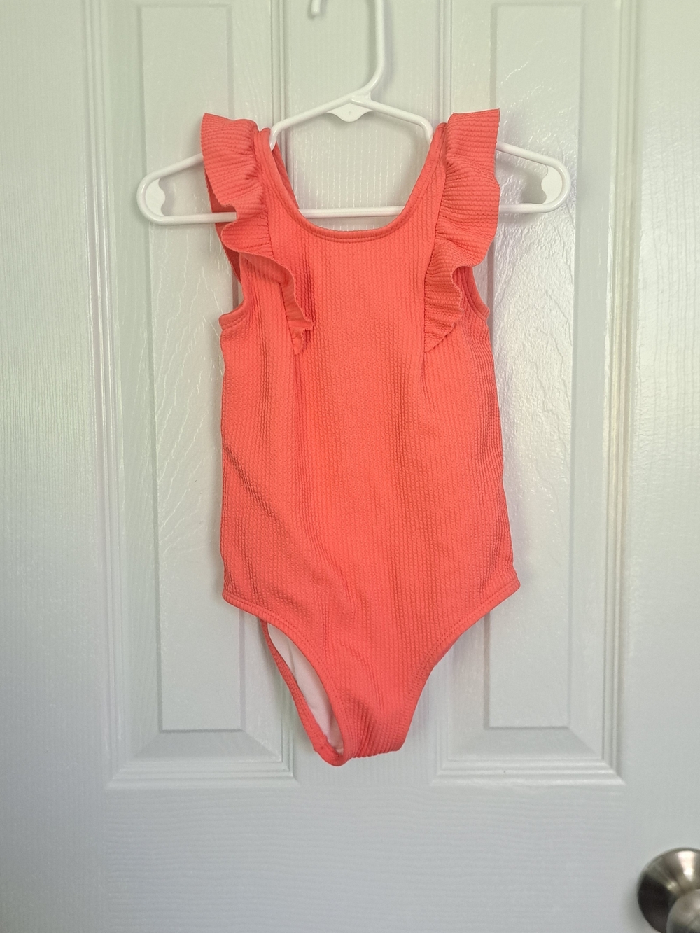 Carter's Coral Ruffle-Strap One-Piece Swimsuit